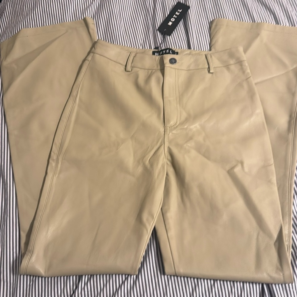 motel rocks leather pants size small